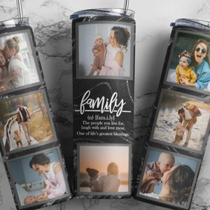 Family 20 oz Skinny Tumbler Personalized With Pictures