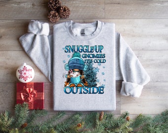 Snuggle Up Gnomies Crewneck Sweatshirt