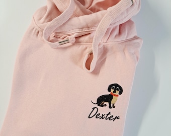 Personalised Dachshund Lover Embroidered Luxury Hoodie | Dachshund Owner Gift | Sausage Dog Hoodie | Dog Dad | Dog Mum | Pets name hoodie V1