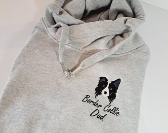 Border Collie Dad Embroidered Luxury Hoodie | Dog Dad Gift | Dog Daddy Hoodie | Dog Owner Gift | Gifts For Dog Dad | Dog Father Sweatshirt