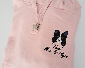 Personalised Border Collie Lover Embroidered Luxury Hoodie | Collie Owner Gift | Collie Hoodie | Collie Christmas Gift |Dog Mum| Pets hoodie