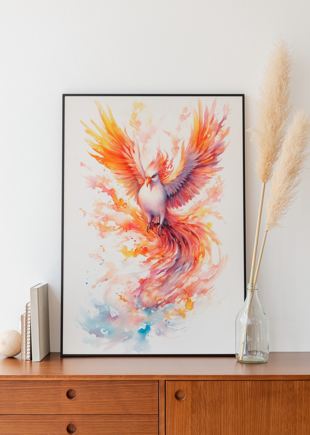 Phoenix Wall Art Watercolor Phoenix Wall Decor Phoenix Printable Wall