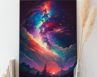Printable Milky Way Digital Download Milky Way Wall Art Galaxy Digital ...