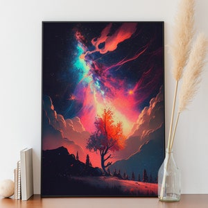 Astrology Wall Art Milky Way Digital Download Astrology Wall Decor Night Sky Printable Wall Art Night Sky Digital Art Milky Way Gift Art