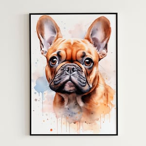French Bulldog Wall Art Watercolor French Bulldog Wall Decor Printable Dog Art For Pet Lovers Printable French Bulldog Poster Kids Room Art