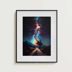 Printable Milky Way Digital Download Milky Way Wall Art Galaxy Digital ...