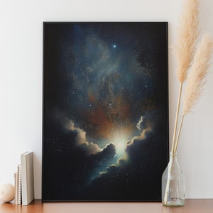 Night Sky Wall Art Digital Download Starry Night Wall Decor Night Sky Digital Print Milky Way Wall Decor Muted Night Sky Wall Art Gift