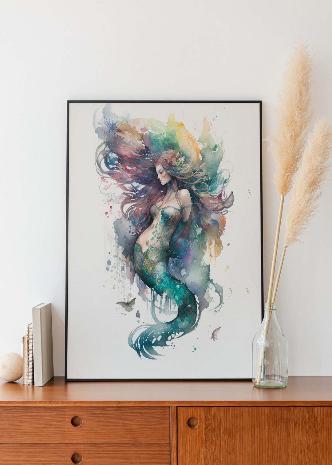 Mermaid Wall Art Watercolor Mermaid Wall Decor Mermaid Kids Room Wal mermaid-wall-art-watercolor-mermaid-wall-decor-mermaid-kids-room-wal