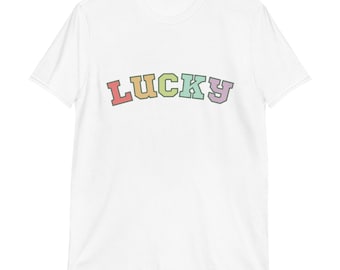 Lucky Short-Sleeve Women's T-Shirt, St. Patrick's Day Shirt, Cute St. Patty's Day T-Shirt