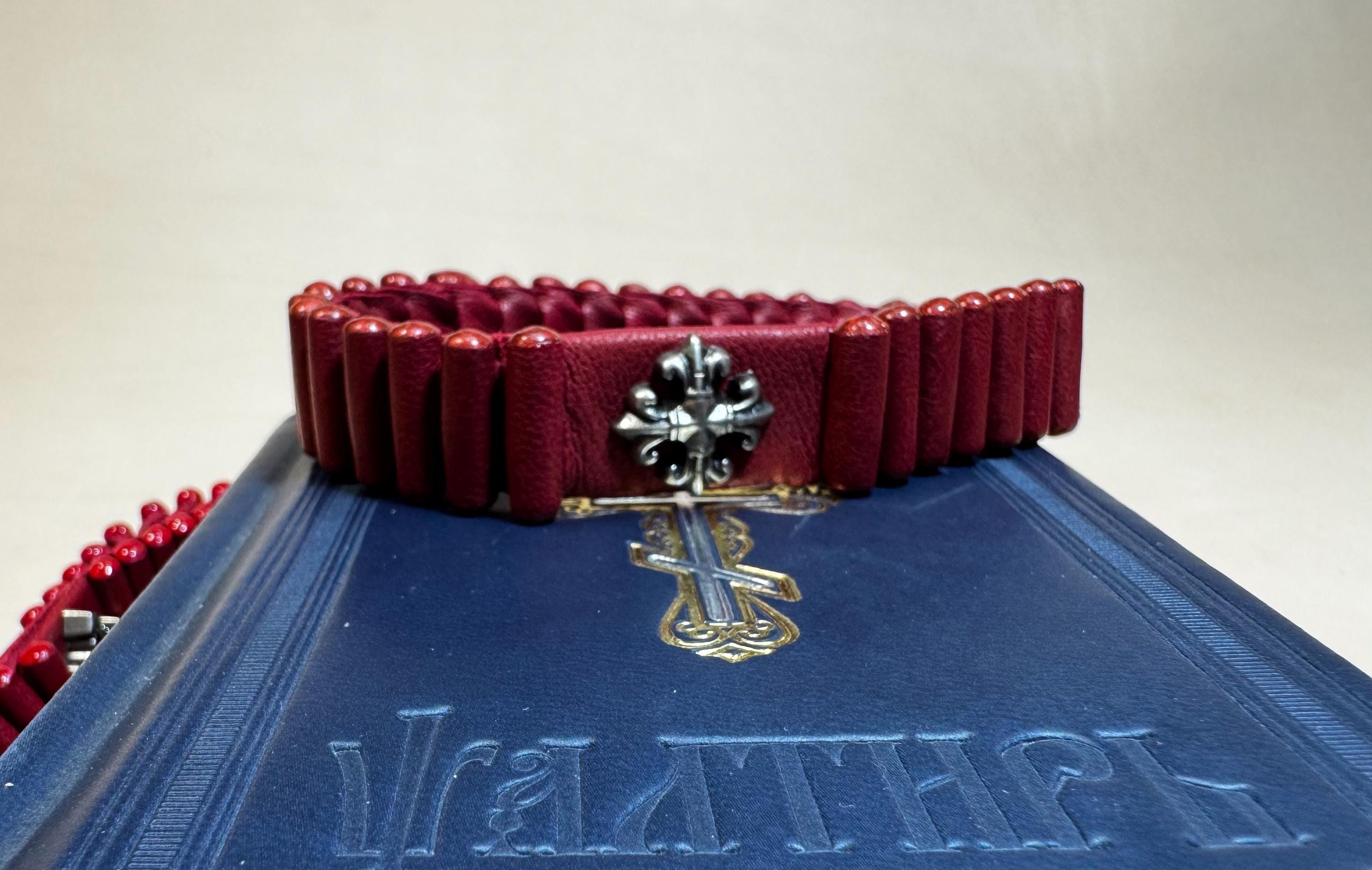 Orthodox Prayer Rope Lestovka – 30 Steps, Handmade, Genuine Sheepskin Leather