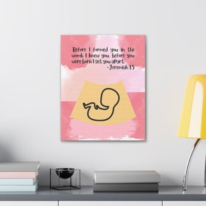 Unborn Baby Girl Stretched Canvas