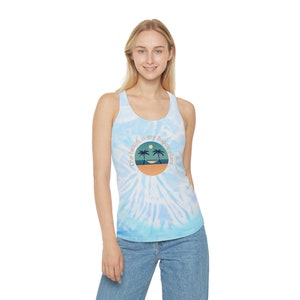 Beach is my Happy Place Tie Dye Racerback Tank Top