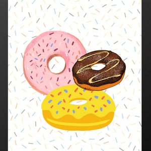 Donut Digital Art Print