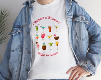 Woman's Right to Booze Heavy Cotton Tee