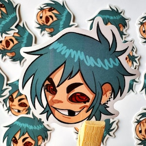 Gorillaz Inspired Edgy 2D Sticker