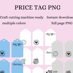Modelos de etiqueta de preço para impressão de silhueta cricut e corte fáceis de usar para itens de marcação de preços de mercados
