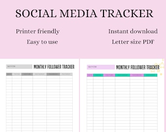 Social Media tracker for tiktok instagram facebook pinterest youtube influencer content creator