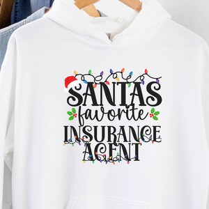 Christmas Hooded Sweatshirt for Insurance Agent | Insurance Agent Marketing | Holiday Hooded Sweatshirt for Insurance Agent