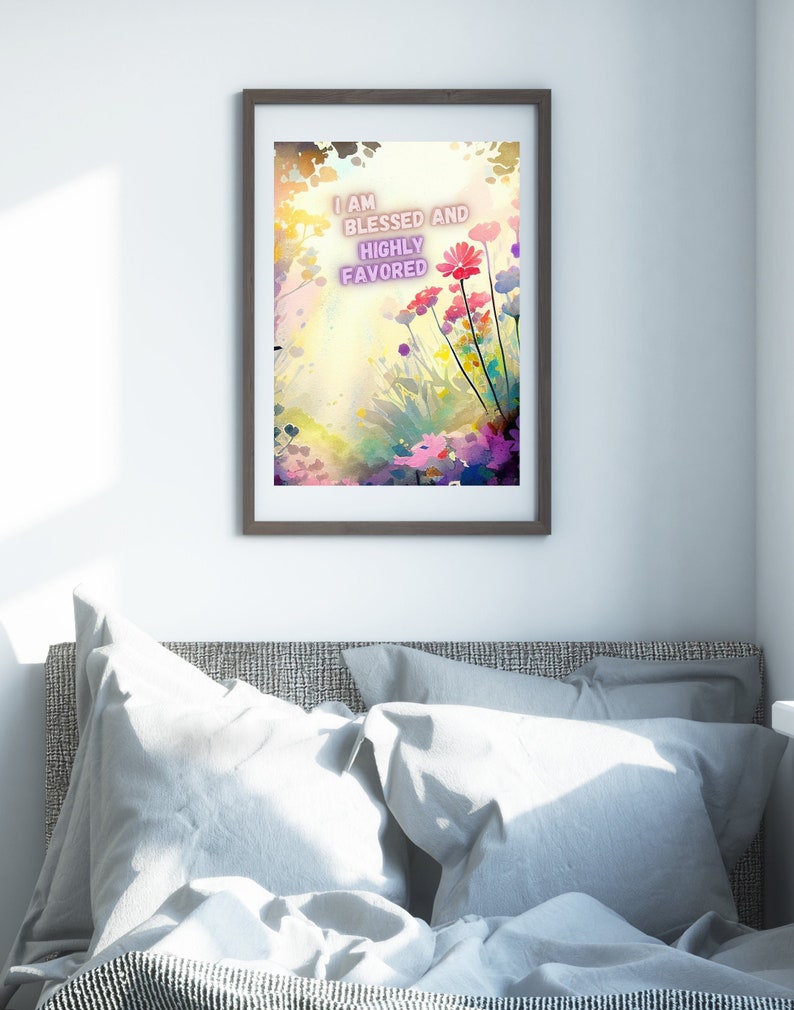 Printable Watercolor Scripture Poster, Bible Verse Wall Art, Christian ...