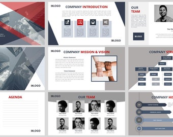 Presentación moderna de PowerPoint, perfil de empresa, plataforma de inversores, personalizable, editable, imprimible, descarga instantánea, PowerPoint, PDF