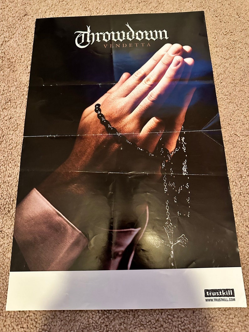 Vintage Throwdown Poster Hardcore in Flames Lamb of God as I Lay Dying ...