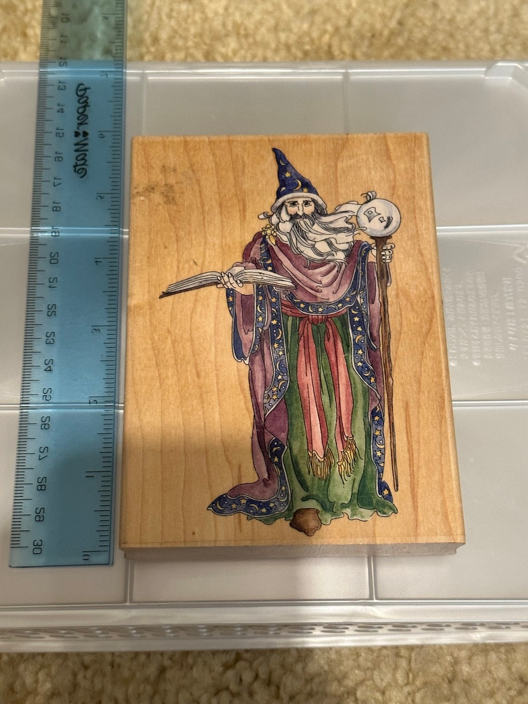 Vintage 1997 Wizard Dungeons and Dragons Rubber Stamp F620 Etsy