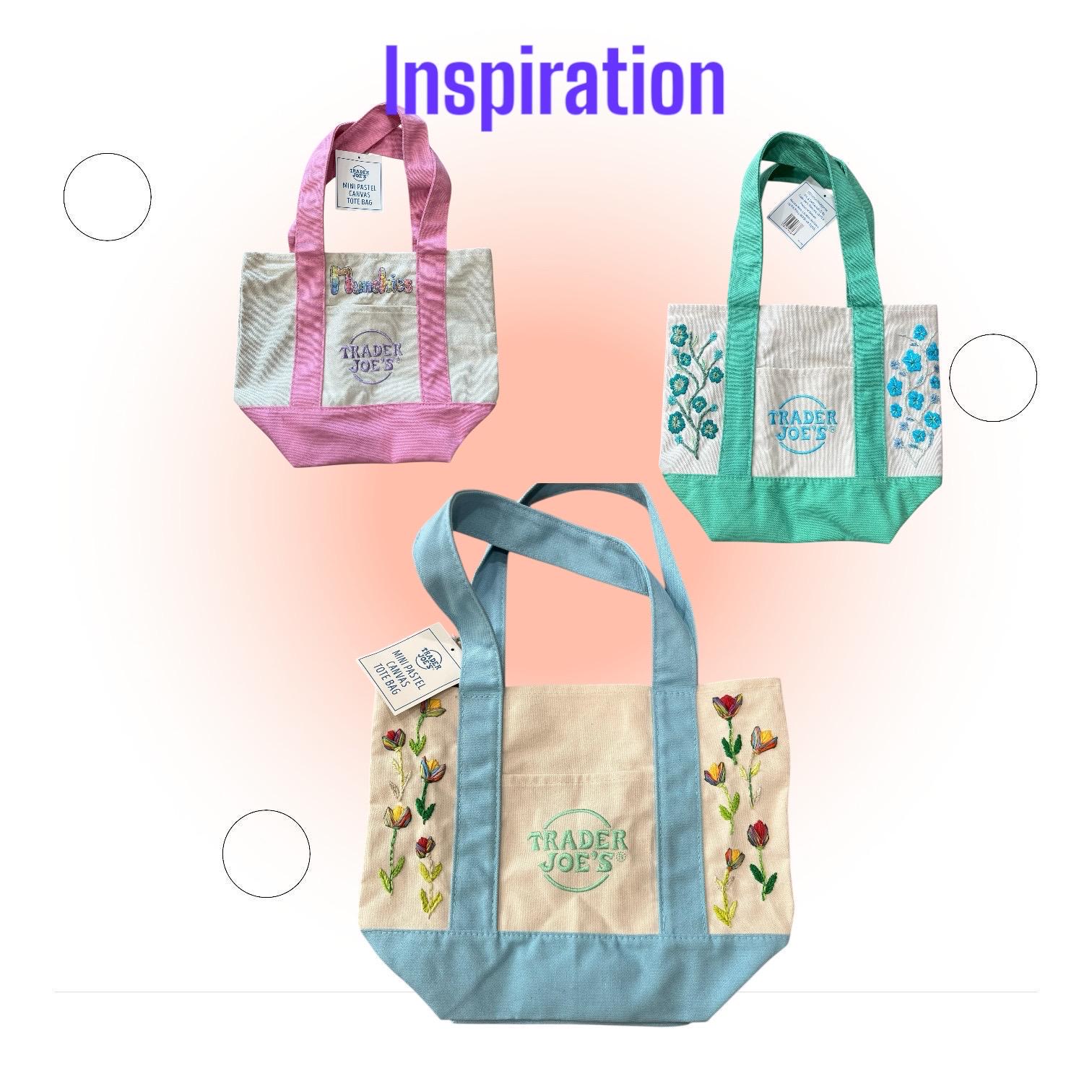 Customized Trader Joes Viral Mini Canvas Bag Hand Embroidered.your
