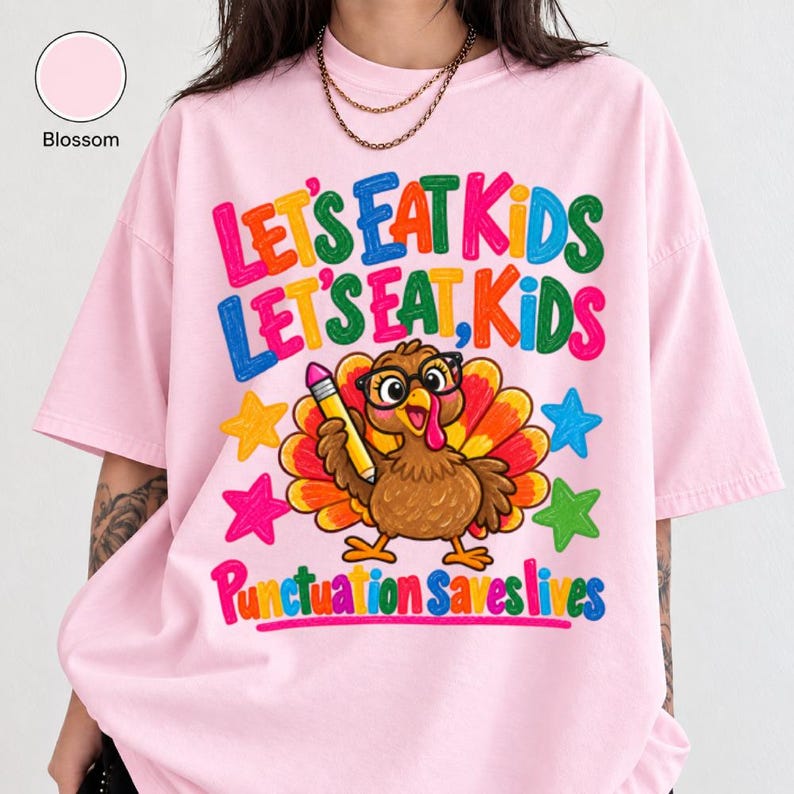Let's Eat Kids Punctuation Saves Lives Shirt, English Teacher Tee ...