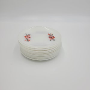 Fire King Primrose Milk Glass Saucers Set of (9)