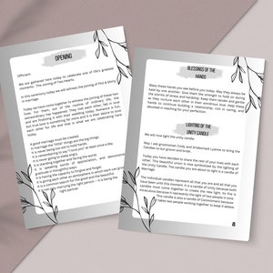 Wedding Ceremony Script, Unique Wedding Script, Beautiful Modern Script ...