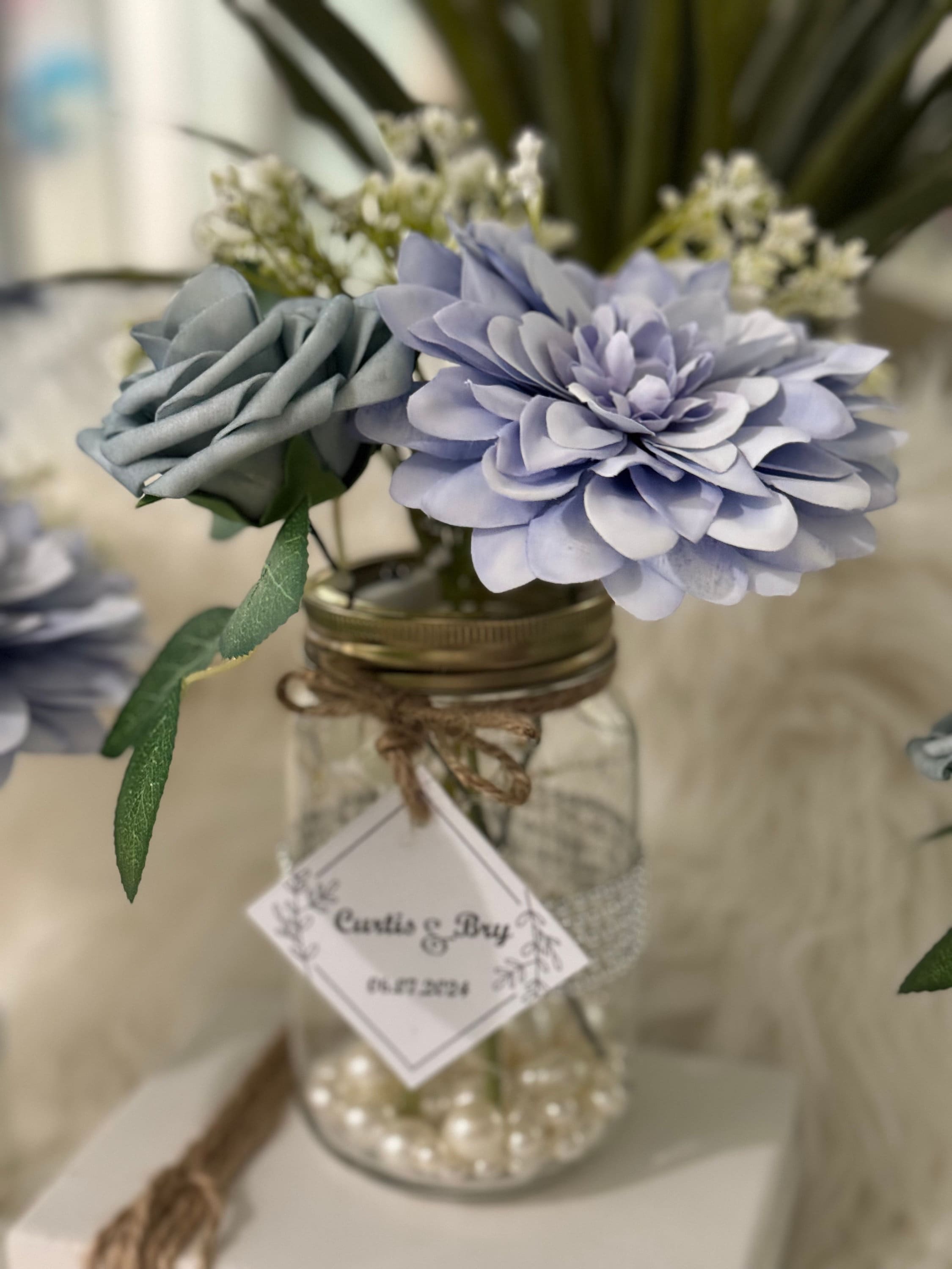 Wedding Centerpiece For Tables Centerpieces With Lights Dusty Blue Il Fullxfull.5990006159 Ky43
