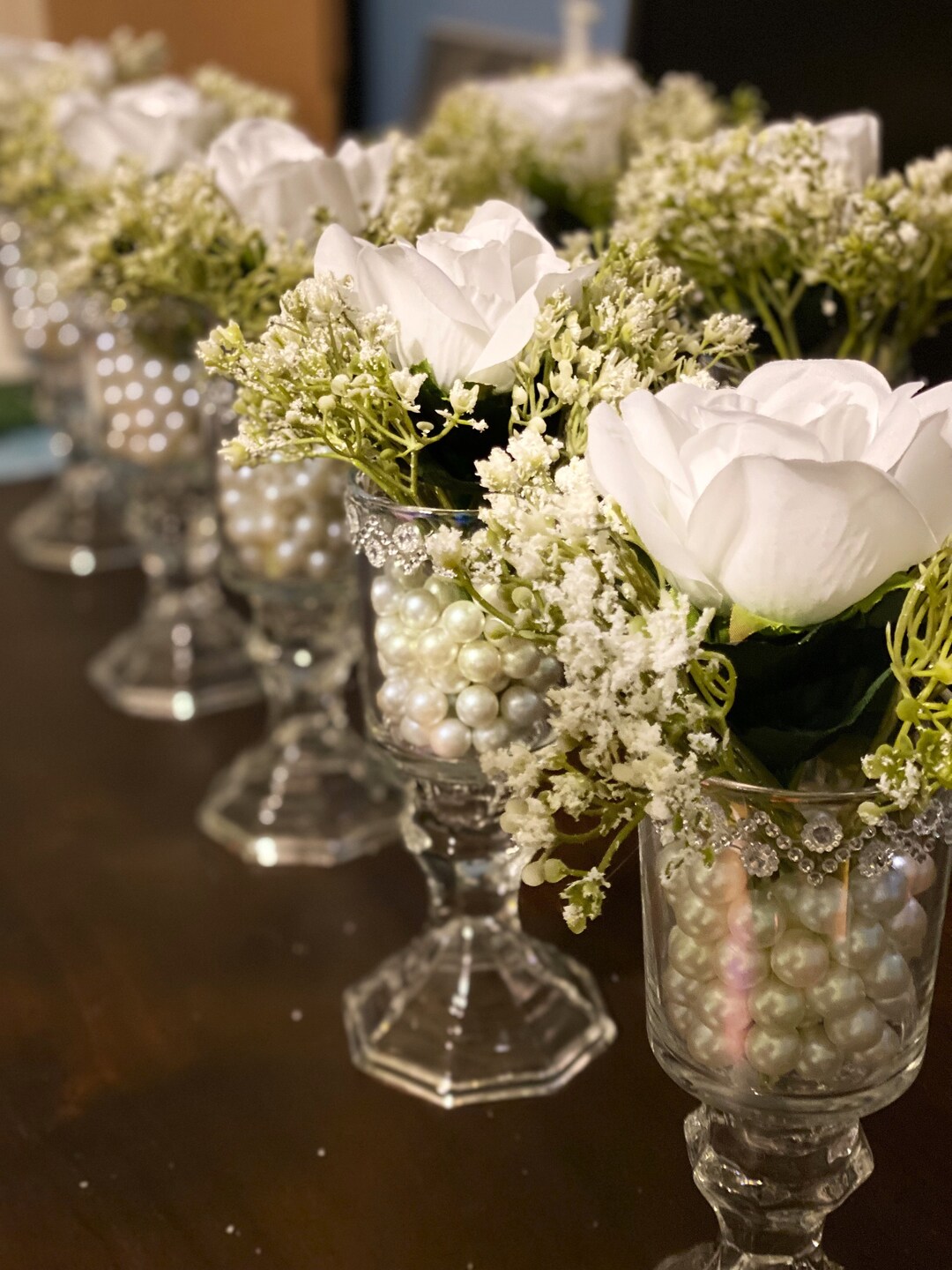 Bulk Wedding Centerpieces, Personalized Glass Wedding Centerpiece