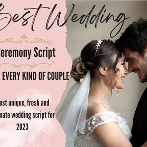 Wedding ceremony script, unique wedding script, Beautiful modern script for wedding ceremony updated for 2023/2024, Instant download