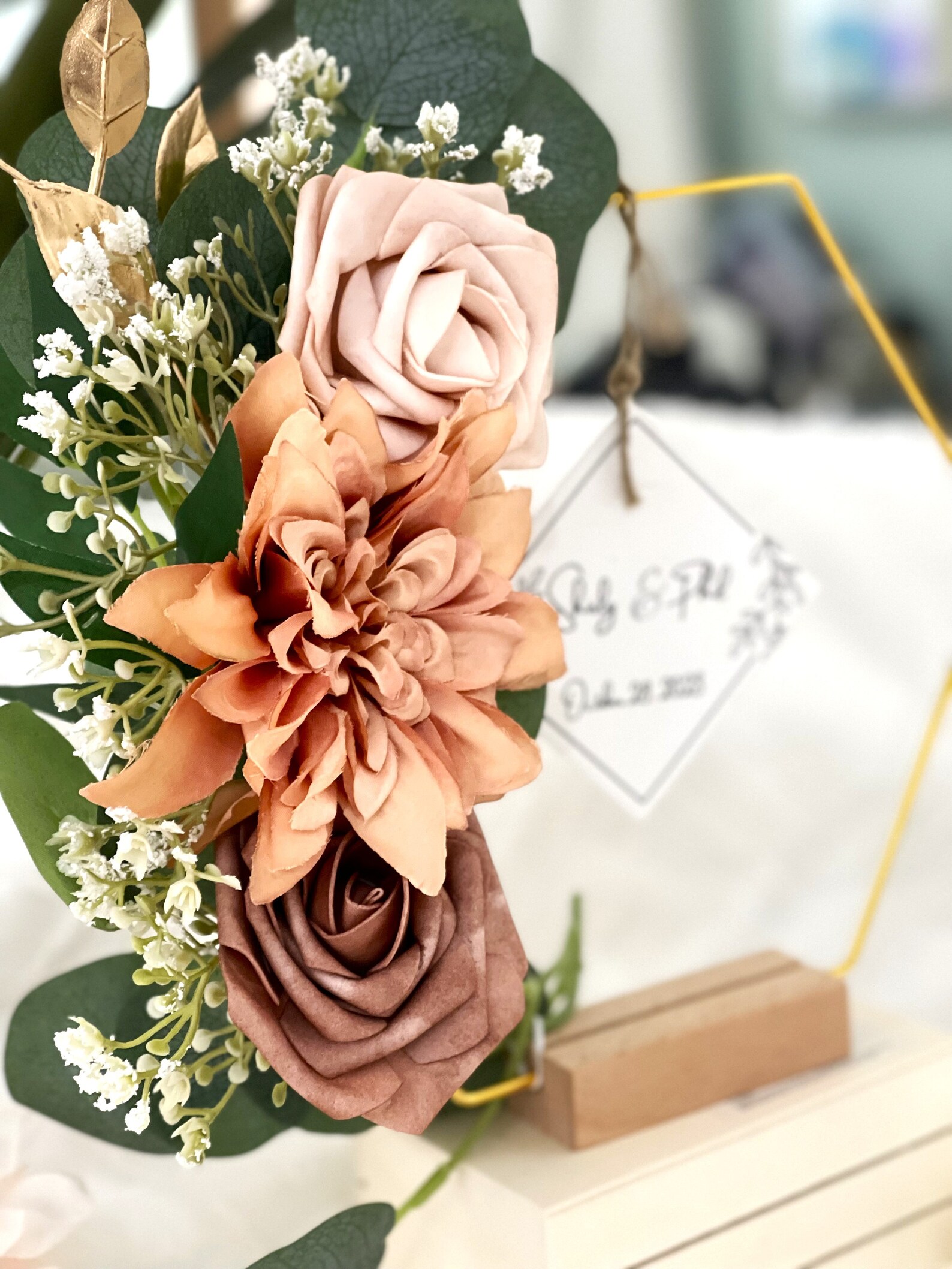 Boho Decorations, Personalized Boho Wedding Centerpieces With Couple