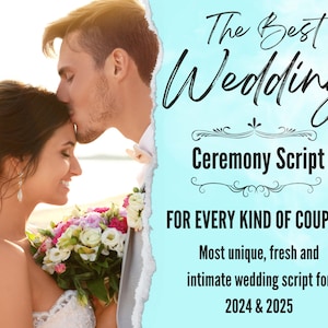 Wedding ceremony script, unique wedding script, Beautiful modern script for wedding ceremony, Digital download wedding script