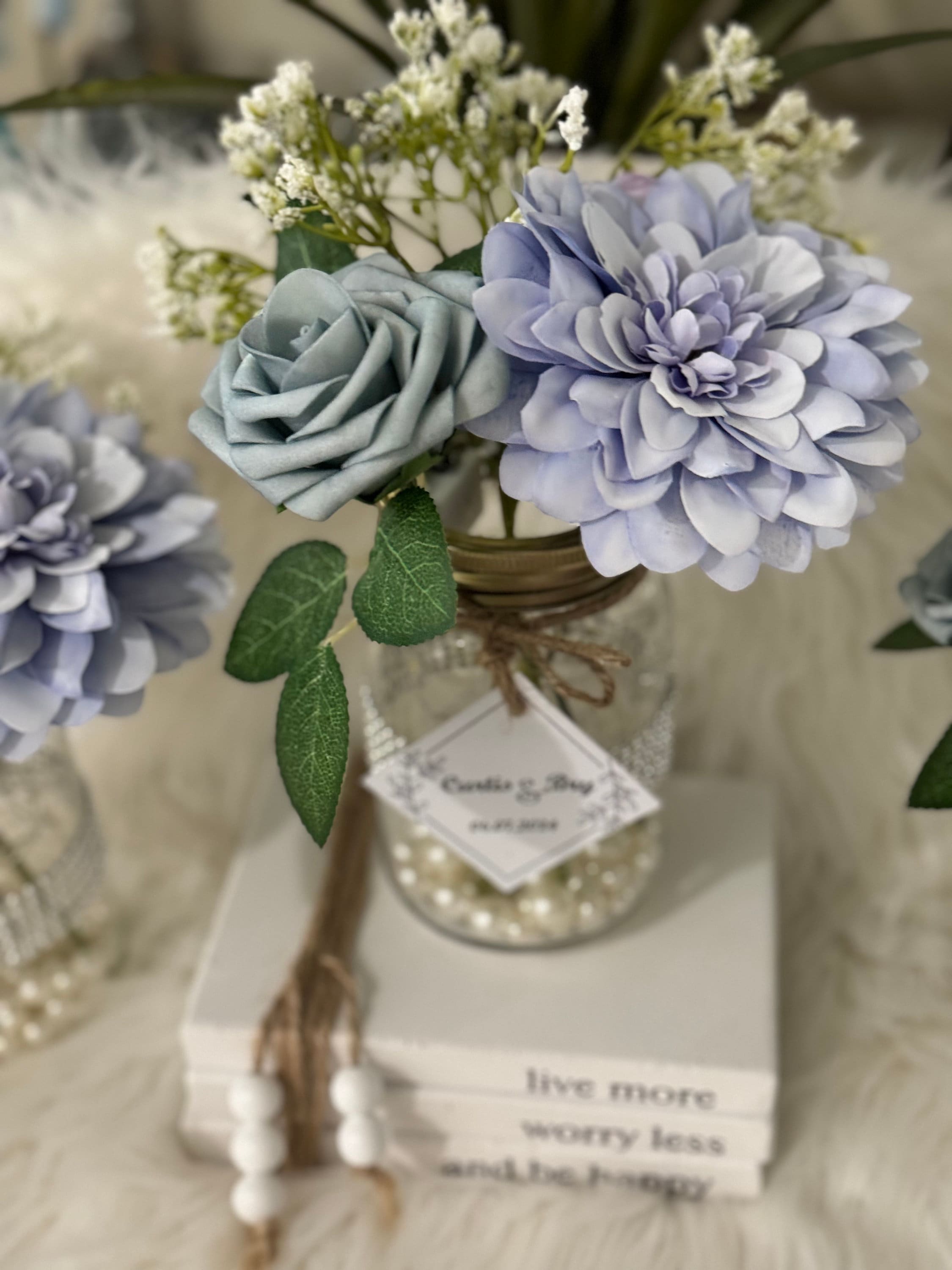 Wedding Centerpiece For Tables Centerpieces With Lights Dusty Blue Il Fullxfull.5990006119 1hvl