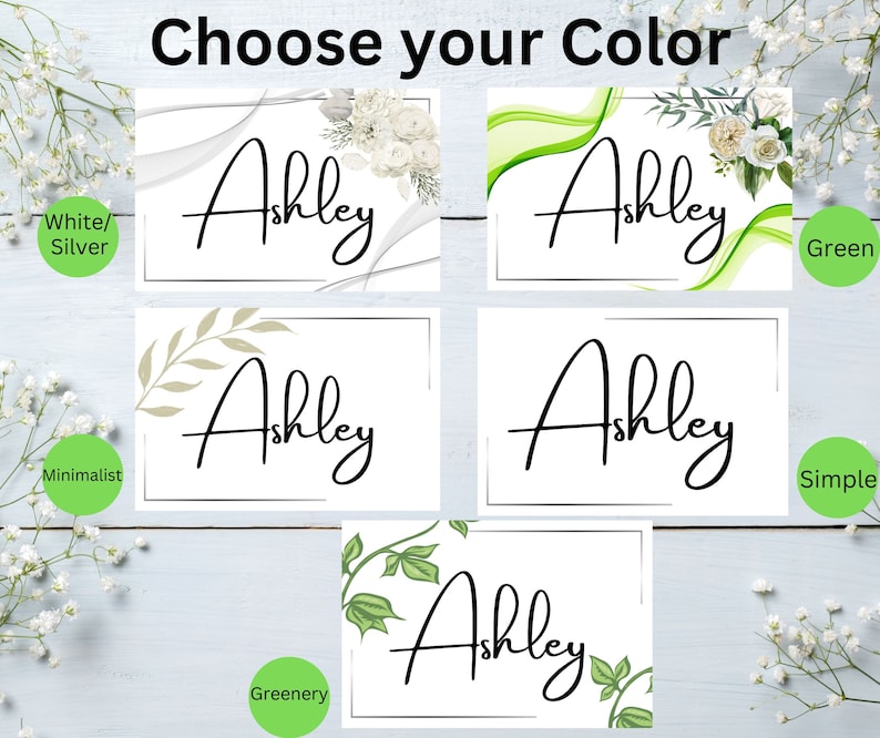 Wedding Name Place Cards Table Setting Names Seating Names Etsy