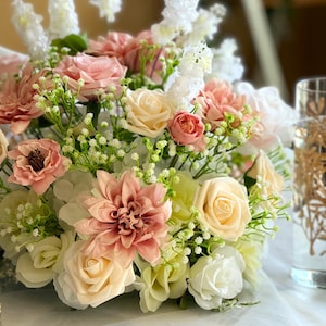 Stunning Wedding centerpiece, Blush Pink Dusty Rose Centerpieces for tables, wedding decor, wedding table decor, centerpieces for wedding