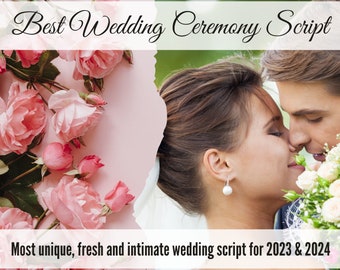 Wedding ceremony script, unique wedding script, Beautiful modern script for wedding ceremony, Digital download wedding script