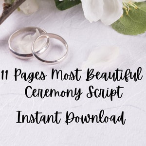 Wedding Ceremony Script, Unique Wedding Script, Beautiful Modern Script ...