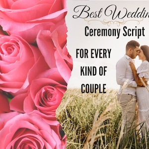 Wedding ceremony script, unique wedding script, Beautiful modern script for wedding ceremony, Digital download wedding script