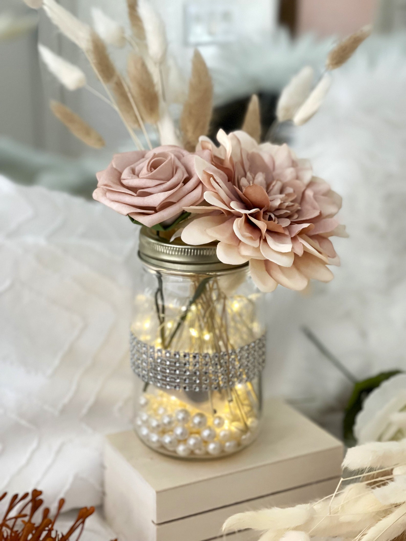 Boho Decorations, Personalized Boho Wedding Centerpieces With Couple