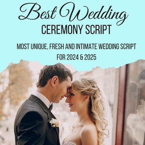 Wedding ceremony script, unique wedding script, Beautiful modern script for wedding ceremony, Digital download wedding script