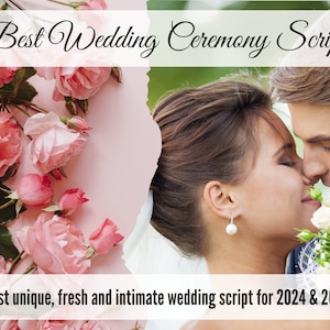 Wedding ceremony script, unique wedding script, Beautiful modern script for wedding ceremony, Digital download wedding script