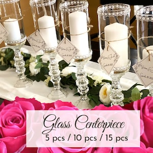 Garneck 625 Pcs Vase Filled with Pearls Floating Candle Vase