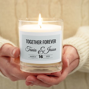 Personalized Wedding Candle, Gift for Wedding, Unity Candle, Unscented Candle for Wedding Ceremony, Customized, Wedding decor