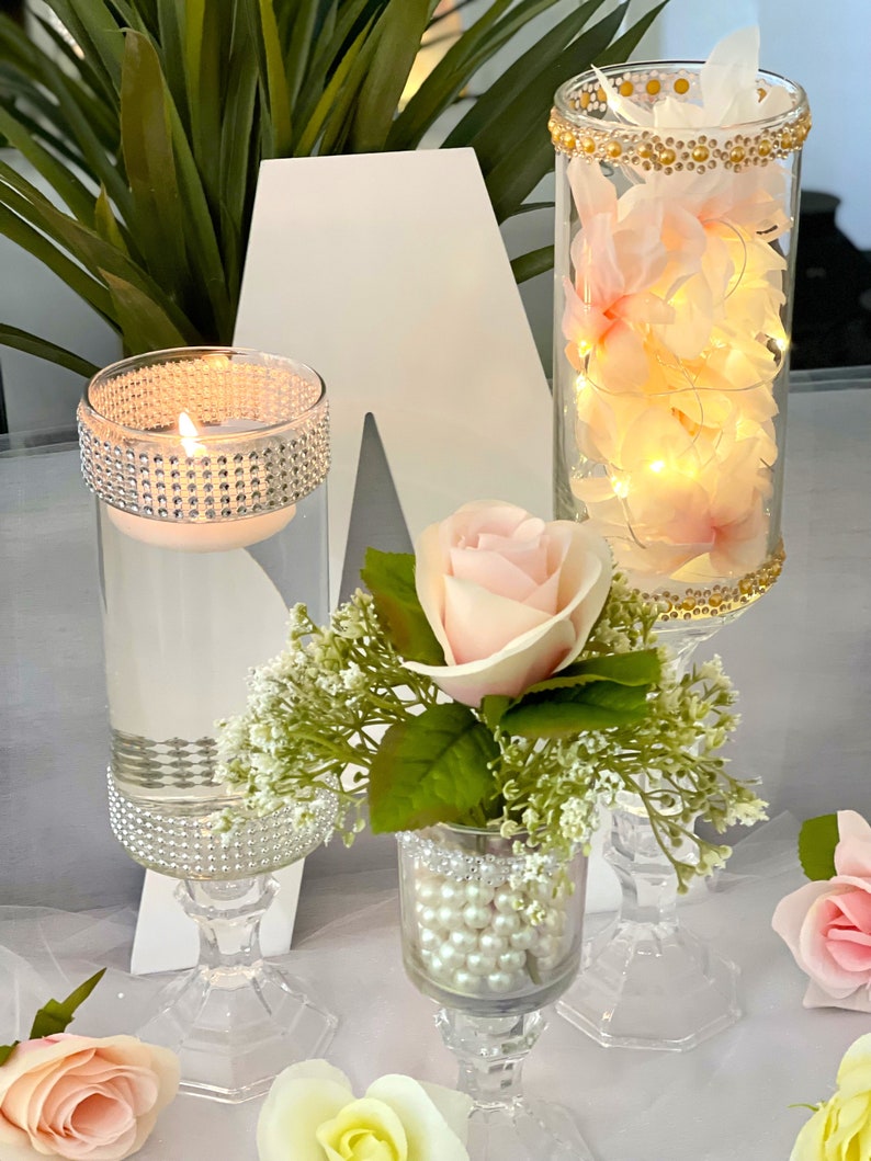 Wedding Centerpiece for Tables, Elegant Table Centerpiece With Lights