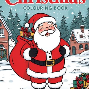 Kids Christmas Colouring Pages, Digital Download, 15 Pages, Only 95p, Festive Bold Images