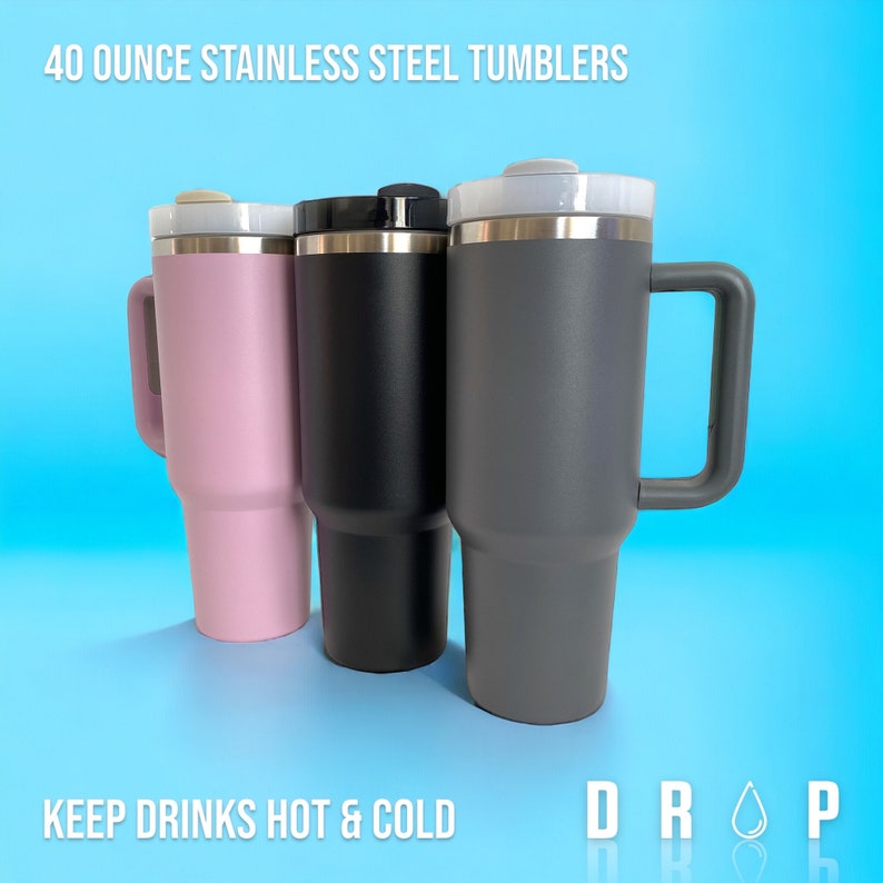 Laser Engraved Bottle 40oz Insulated Travel Mug Stanley Dupe Travel Mug