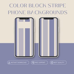 Sfondo per smartphone a strisce a blocchi di colore / Sfondo per dispositivi mobili iOS Apple Android / Download digitale Stampa dipinta a mano a colori vivaci
